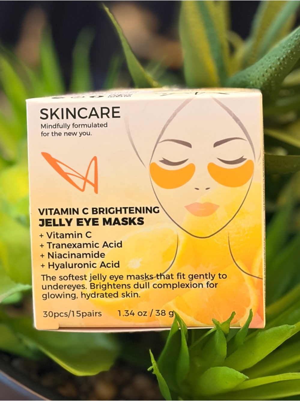 Vitamin C Brightening Jelly Eye Masks - 30pcs/15 pair